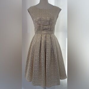 MODCLOTH Geode brocade lurex 50s housewife DRESS